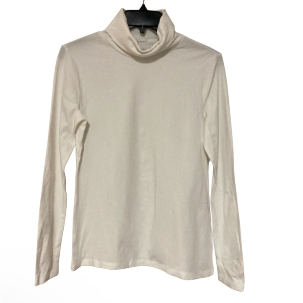 Talbots White Basic Turtle Neck Layer Piece Long … - image 2